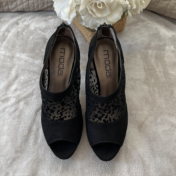 MODA black open toed heel 8 - Picture 3 of 11